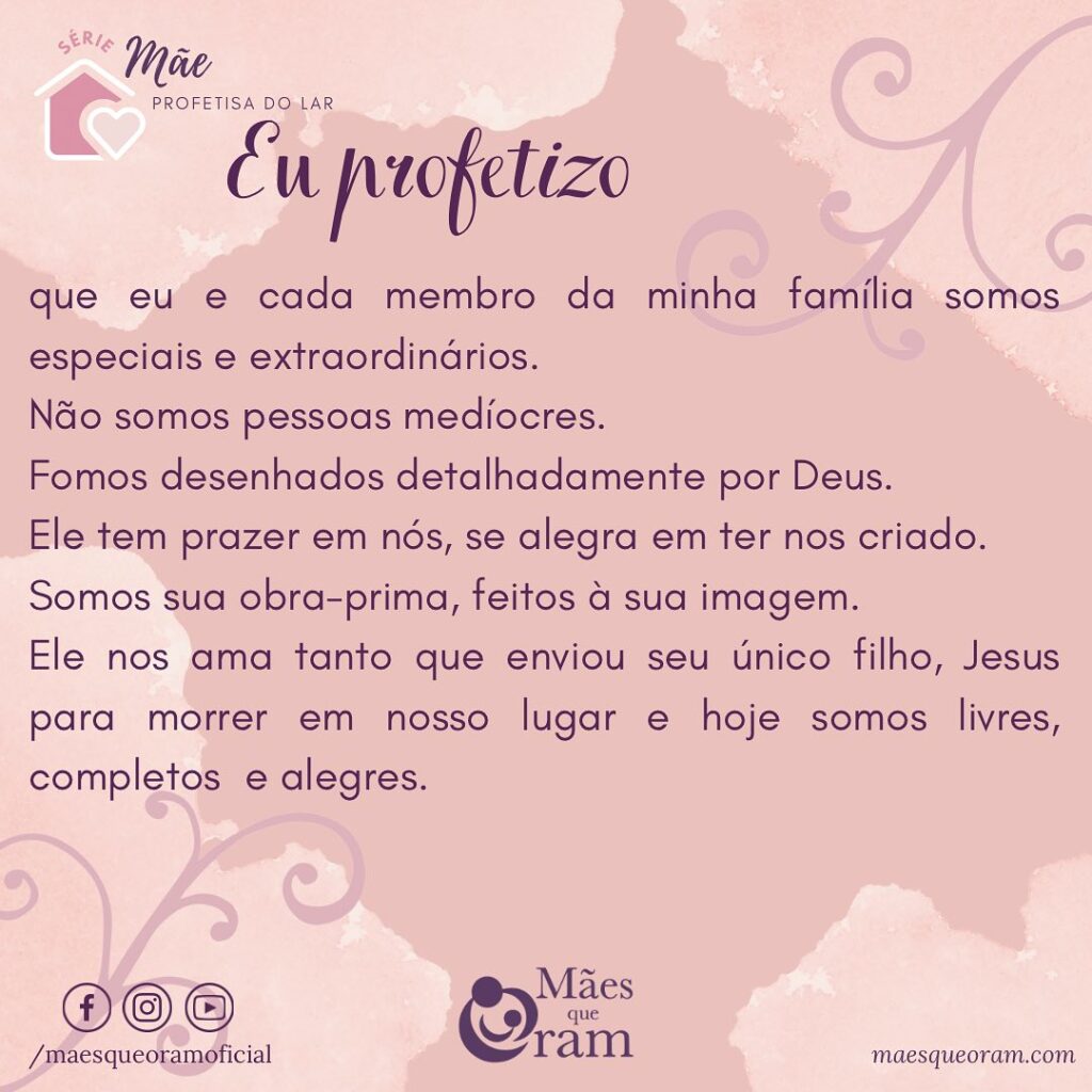 Eu profetizo! Dia 18 - Mães Que Oram